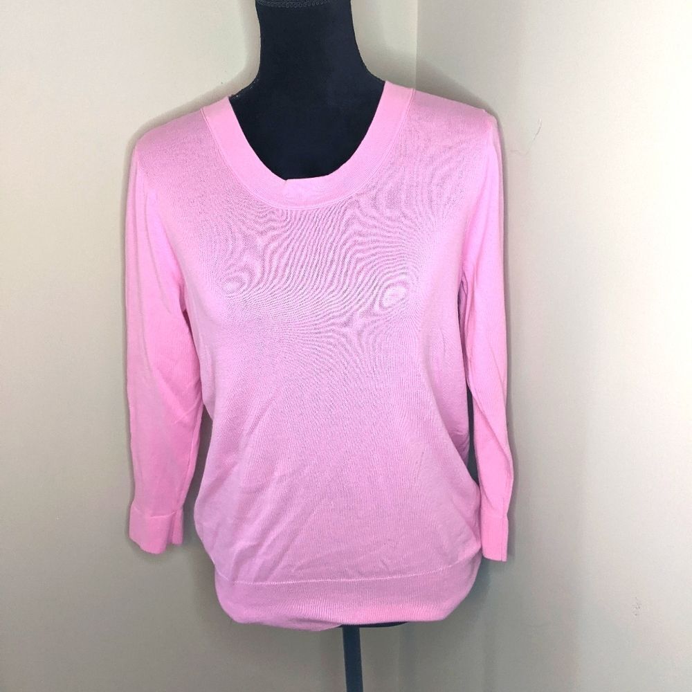 J Crew baby pink soft sweater shirt M